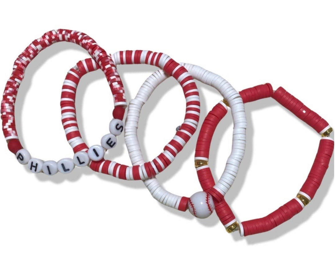 Phillies Bracelet Stack - Adult Size