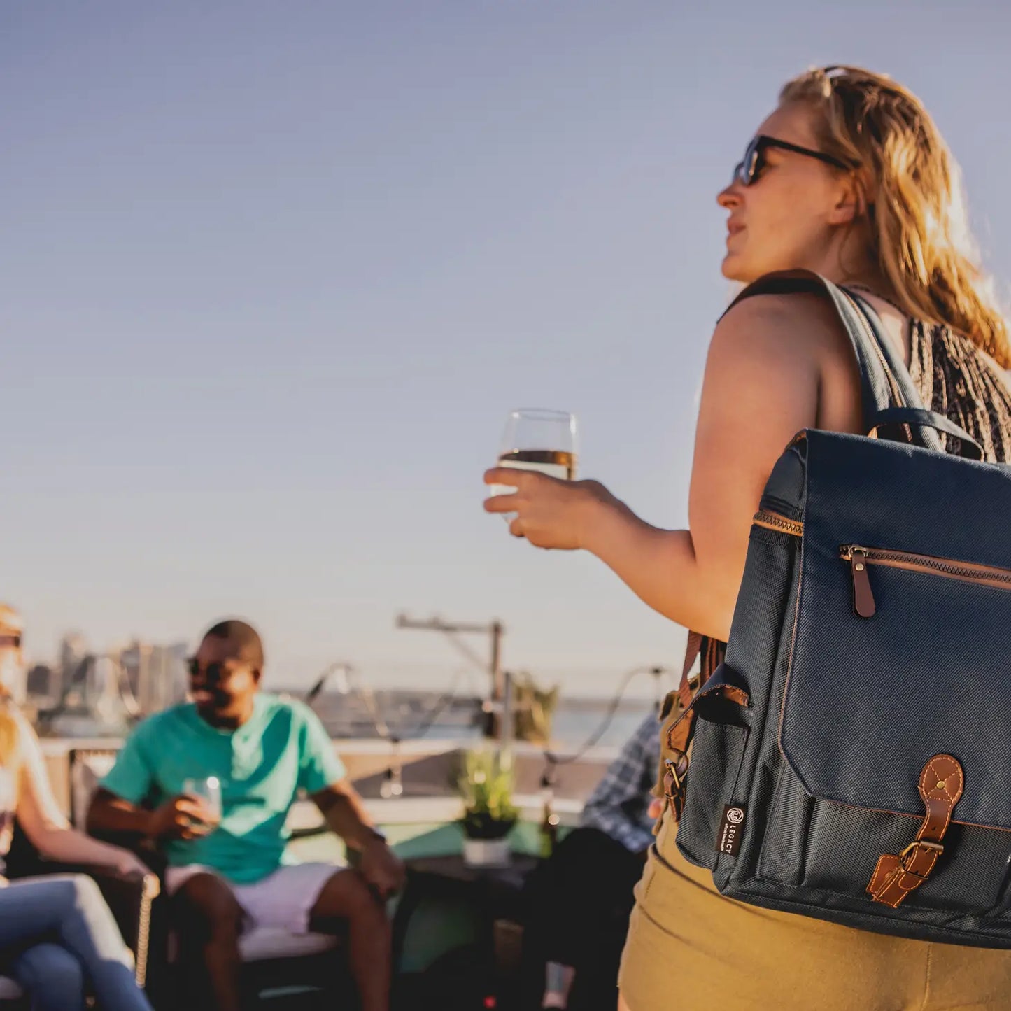 ‘Barrett’ 3 Bottle Wine & Cheese Tote