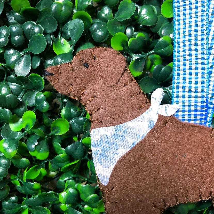 Preppy Chocolate Lab Ornament