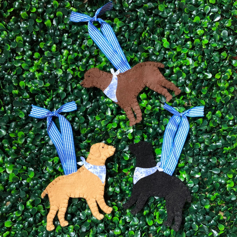 Preppy Chocolate Lab Ornament