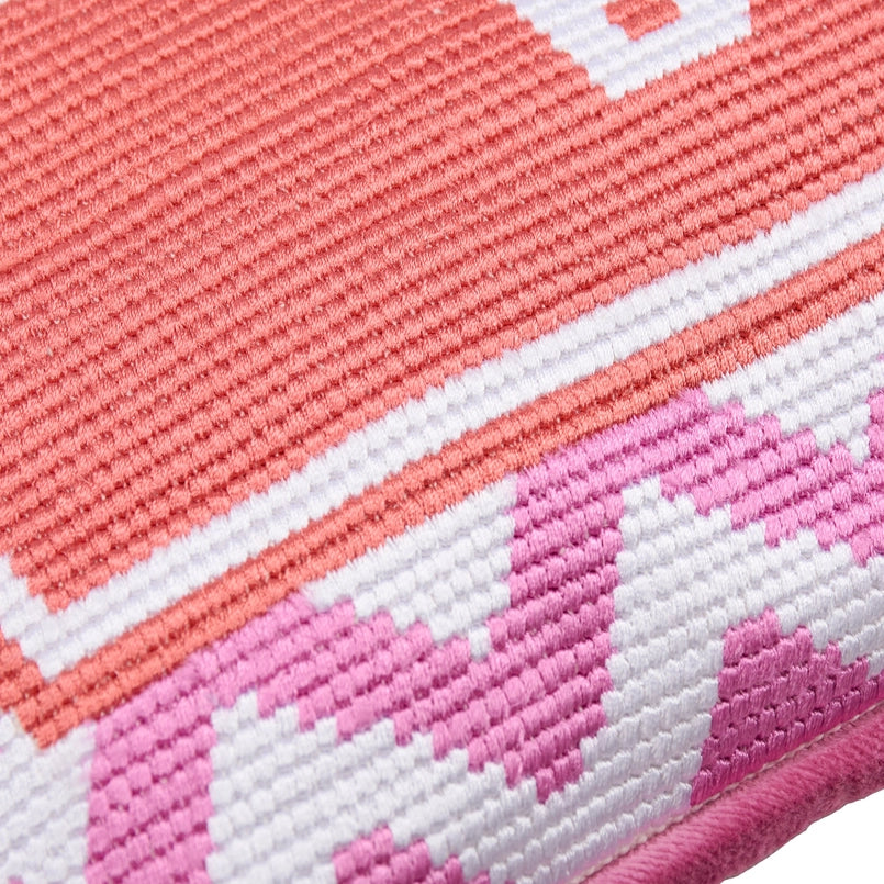 "Please Leave By 9PM" Needlepoint Pillow