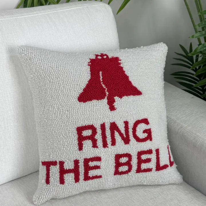 Ring the Bell Hooked Pillow