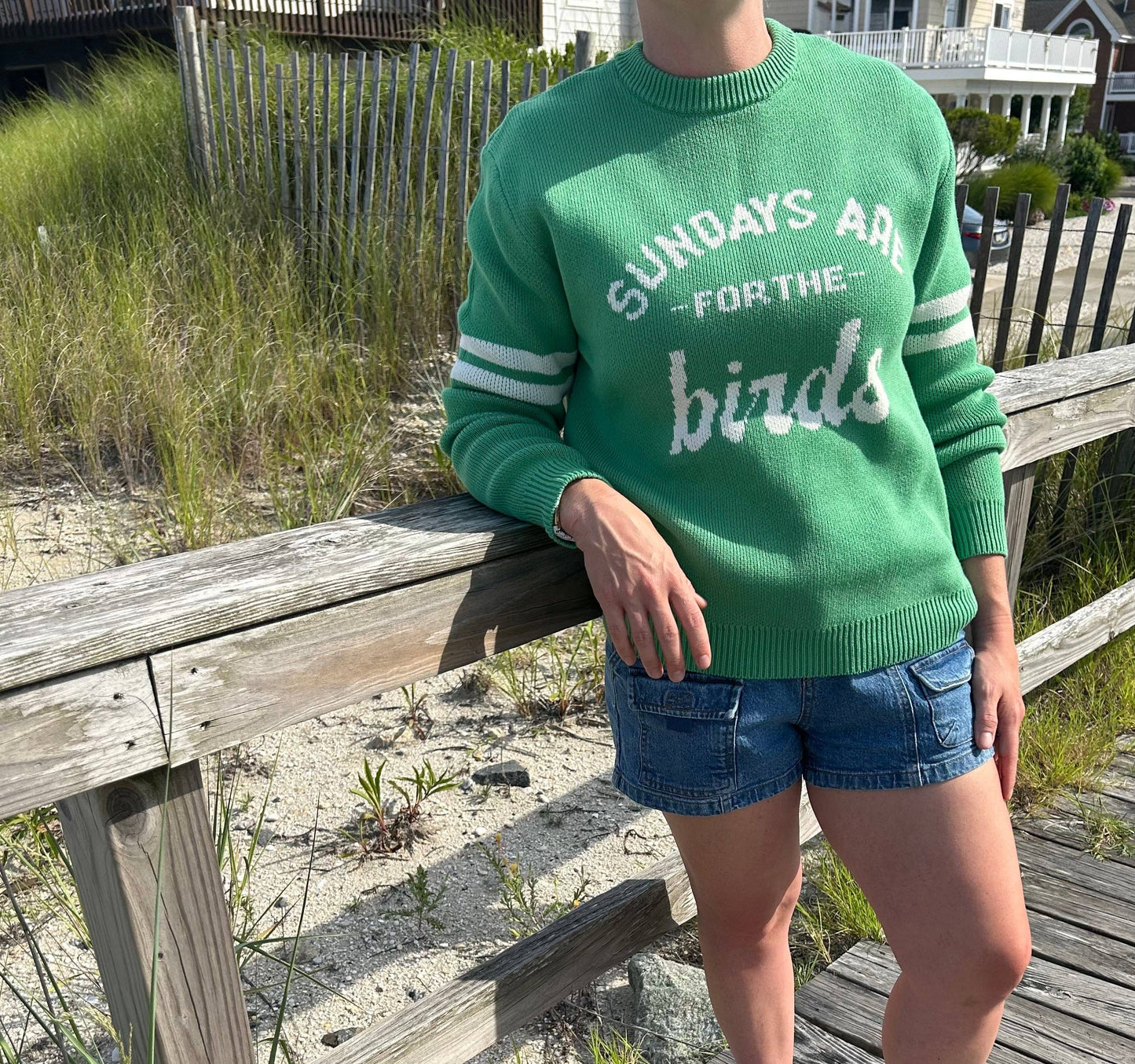 "Sundays Are For The Birds"  Knit Sweater