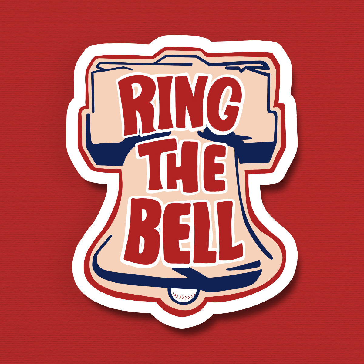 Philadelphia Phillies Baseball Ring The Bell Vinyl Sticker