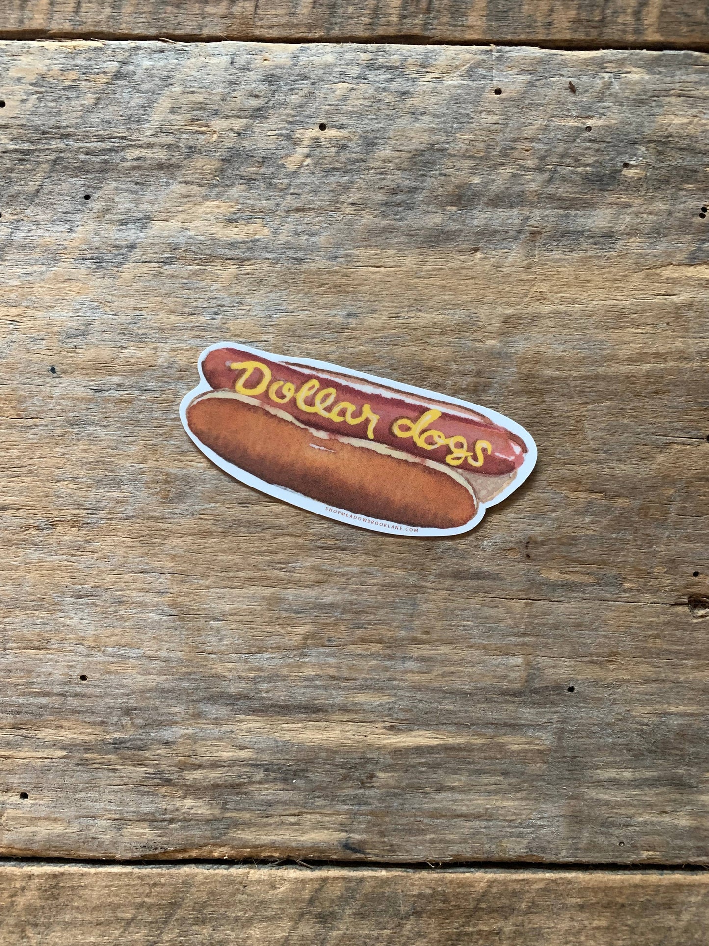 Dollar Dog Vinyl Sticker