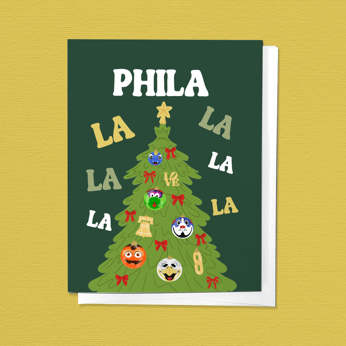 Phila La La La La Christmas Greeting Card