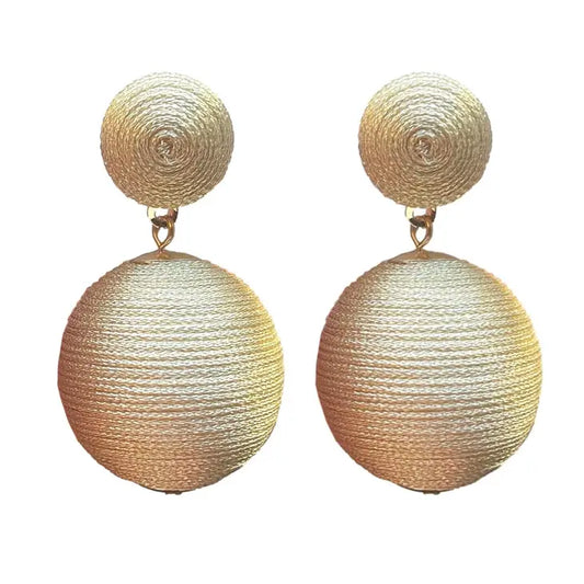 Gold 'Lido' Pom Earrings