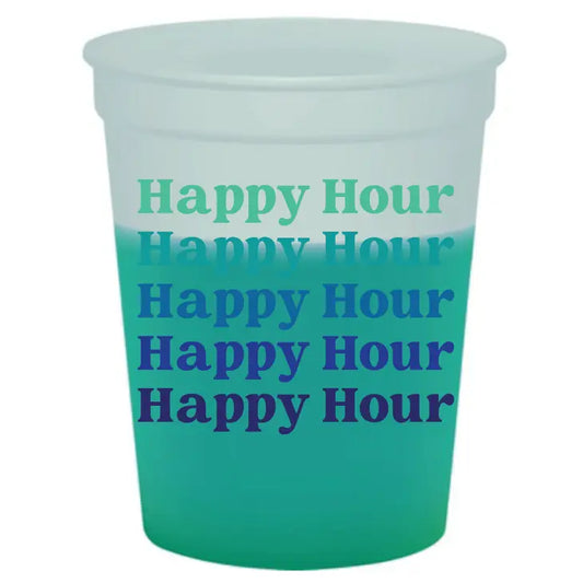 "Happy Hour" Color-Changing Reusable Cups (6)