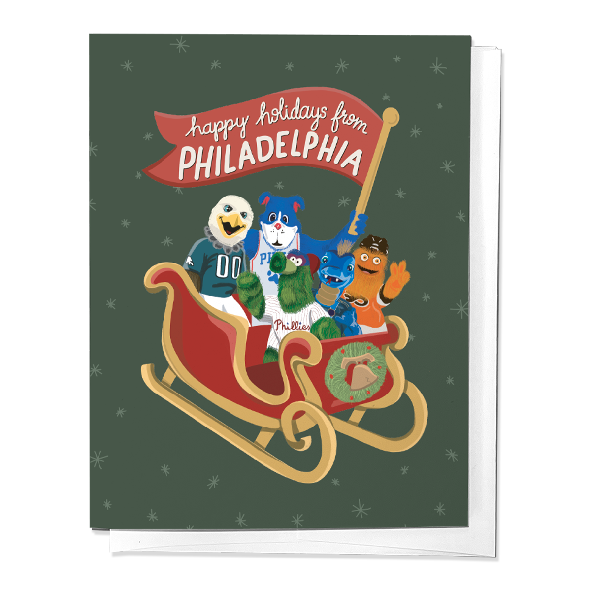 Happy Holidays from Philadelphia Mascots Greeting Card