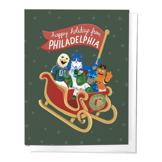 Happy Holidays from Philadelphia Mascots Greeting Card