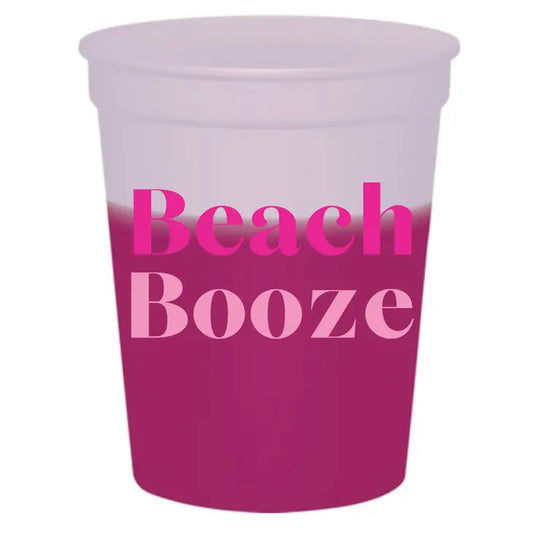 "Beach Booze" Color-Changing Reusable Cups (6)