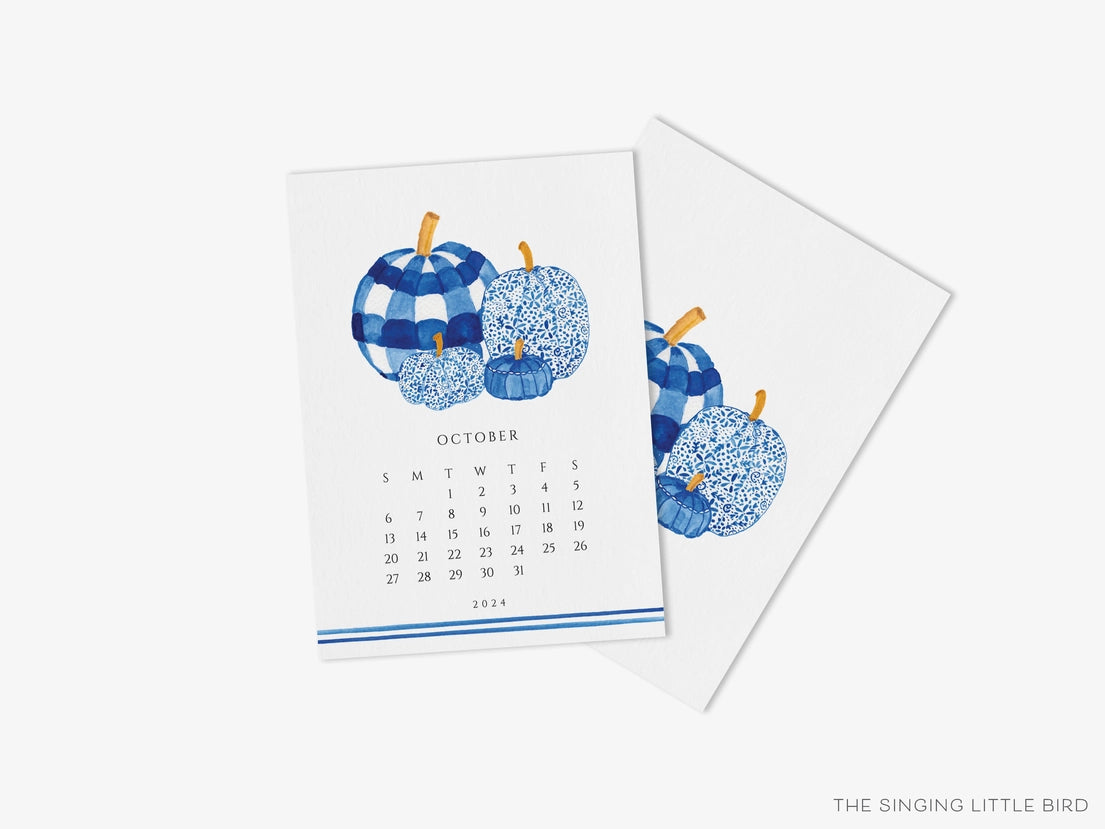 Blue Lovers 2024 Watercolor Calendar & Bamboo Stand