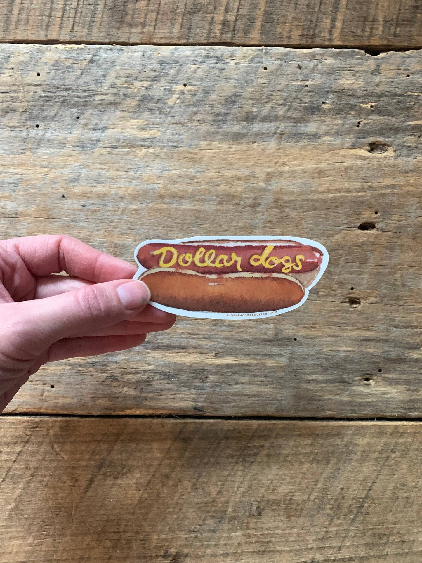 Dollar Dog Vinyl Sticker