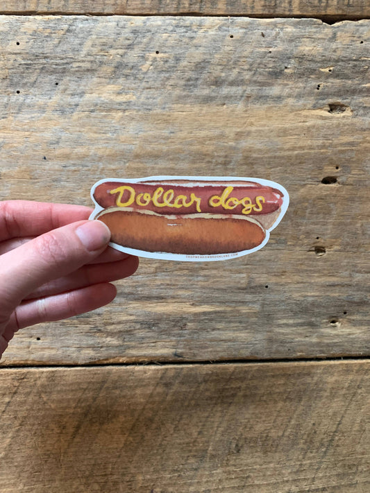 Dollar Dog Vinyl Sticker