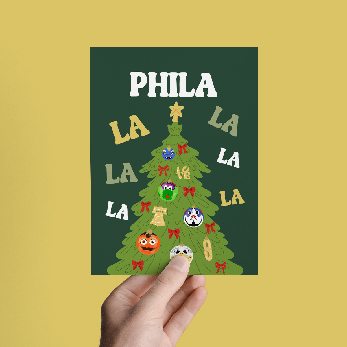 Phila La La La La Christmas Greeting Card