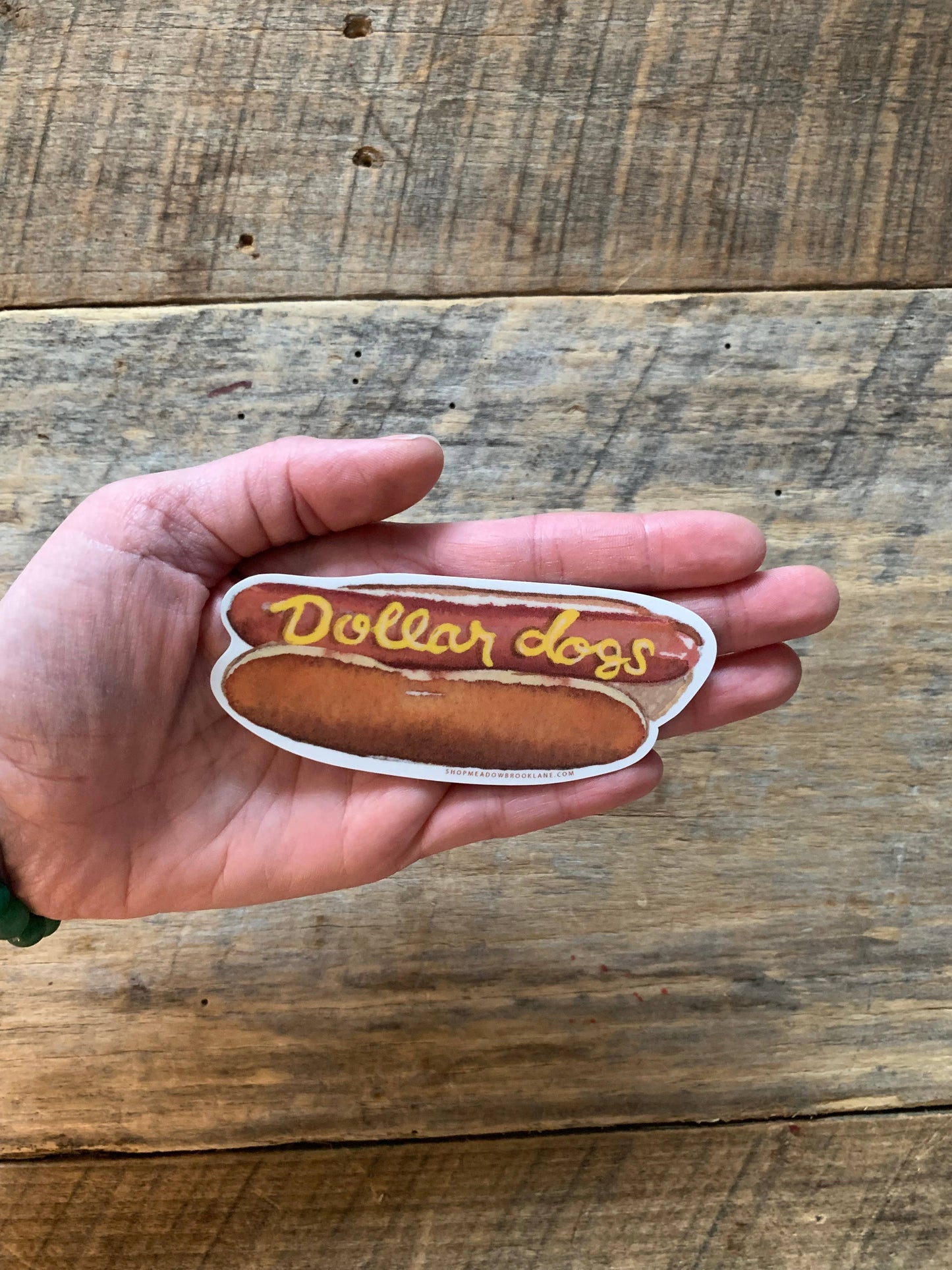 Dollar Dog Vinyl Sticker