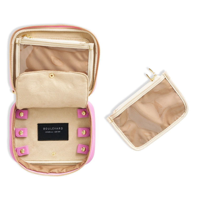 'Isabella' Jewelry Case in Pink (Personalized)