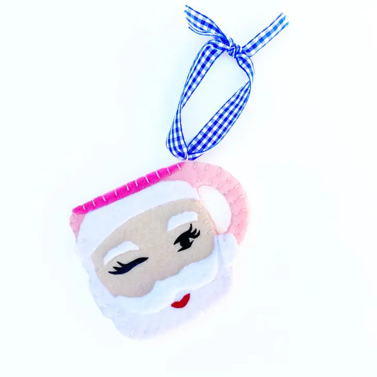 Vintage Style Santa Mug Ornament