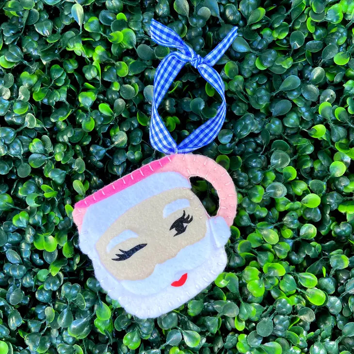 Vintage Style Santa Mug Ornament